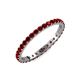 4 - Audrey 2.00 mm Red Garnet U Prong Eternity Band 