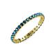4 - Audrey 2.00 mm Blue Diamond U Prong Eternity Band 