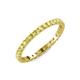 4 - Audrey 2.00 mm Yellow Sapphire U Prong Eternity Band 