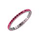 4 - Audrey 2.00 mm Ruby U Prong Eternity Band 