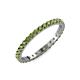 4 - Audrey 2.00 mm Peridot U Prong Eternity Band 