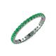 4 - Audrey 2.00 mm Emerald U Prong Eternity Band 
