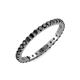 4 - Audrey 2.00 mm Black Diamond U Prong Eternity Band 