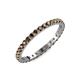 4 - Audrey 2.00 mm Smoky Quartz U Prong Eternity Band 