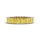 1 - Kerry 5x3 mm Emerald Cut Yellow Sapphire Side Gallery Work Eternity Band 