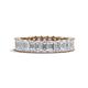 1 - Kerry 5x3 mm Emerald Cut White Sapphire Side Gallery Work Eternity Band 