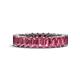 1 - Kerry 5x3 mm Emerald Cut Pink Tourmaline Side Gallery Work Eternity Band 