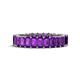 1 - Kerry 5x3 mm Emerald Cut Amethyst Side Gallery Work Eternity Band 