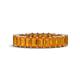 1 - Kerry 5x3 mm Emerald Cut Citrine Side Gallery Work Eternity Band 