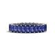 1 - Kerry 5x3 mm Emerald Cut Iolite Side Gallery Work Eternity Band 