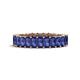 1 - Kerry 5x3 mm Emerald Cut Iolite Side Gallery Work Eternity Band 