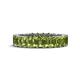 1 - Kerry 5x3 mm Emerald Cut Peridot Side Gallery Work Eternity Band 