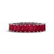 1 - Kerry 5x3 mm Emerald Cut Ruby Side Gallery Work Eternity Band 