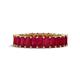 1 - Kerry 5x3 mm Emerald Cut Ruby Side Gallery Work Eternity Band 