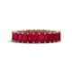 1 - Kerry 5x3 mm Emerald Cut Ruby Side Gallery Work Eternity Band 