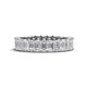 1 - Kerry 5x3 mm Emerald Cut White Sapphire Side Gallery Work Eternity Band 
