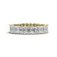 1 - Kerry 5x3 mm Emerald Cut White Sapphire Side Gallery Work Eternity Band 