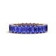 1 - Kerry 5x3 mm Emerald Cut Tanzanite Side Gallery Work Eternity Band 