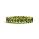 1 - Kerry 5x3 mm Emerald Cut Peridot Side Gallery Work Eternity Band 