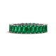 1 - Kerry 5x3 mm Emerald Cut Emerald Side Gallery Work Eternity Band 