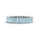 1 - Kerry 5x3 mm Emerald Cut Aquamarine Side Gallery Work Eternity Band 