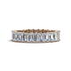 1 - Kerry 5x3 mm Emerald Cut Forever Brilliant Moissanite Side Gallery Work Eternity Band 