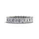 1 - Kerry 5x3 mm Emerald Cut Forever One Moissanite Side Gallery Work Eternity Band 