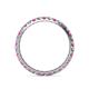 5 - Audrey 2.00 mm Pink Sapphire and Diamond U Prong Eternity Band 