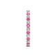 6 - Audrey 2.00 mm Pink Sapphire and Diamond U Prong Eternity Band 