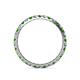 5 - Audrey 2.00 mm Green Garnet and Diamond U Prong Eternity Band 