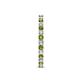 6 - Audrey 2.00 mm Peridot and Diamond U Prong Eternity Band 