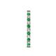 6 - Audrey 2.00 mm Emerald and Diamond U Prong Eternity Band 