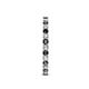 6 - Audrey 2.00 mm Black and White Diamond U Prong Eternity Band 