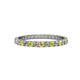 1 - Audrey 2.00 mm Yellow and White Diamond U Prong Eternity Band 