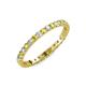 4 - Audrey 2.00 mm Yellow and White Diamond U Prong Eternity Band 