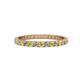 1 - Audrey 2.00 mm Yellow and White Diamond U Prong Eternity Band 