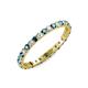 4 - Audrey 2.00 mm London Blue Topaz and Diamond U Prong Eternity Band 