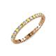 4 - Audrey 2.00 mm Yellow Sapphire and Diamond U Prong Eternity Band 
