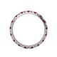 5 - Audrey 2.00 mm Ruby and Diamond U Prong Eternity Band 