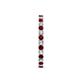 6 - Audrey 2.00 mm Red Garnet and Diamond U Prong Eternity Band 