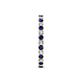 6 - Audrey 2.00 mm Blue Sapphire and Diamond U Prong Eternity Band 