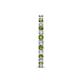 6 - Audrey 2.00 mm Peridot and Diamond U Prong Eternity Band 