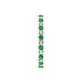 6 - Audrey 2.00 mm Emerald and Diamond U Prong Eternity Band 