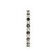 6 - Audrey 2.00 mm Black and White Diamond U Prong Eternity Band 