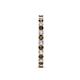 6 - Audrey 2.00 mm Smoky Quartz and Diamond U Prong Eternity Band 