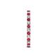 6 - Audrey 2.00 mm Ruby and Diamond U Prong Eternity Band 