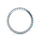 5 - Audrey 2.00 mm Blue Topaz and Lab Grown Diamond U Prong Eternity Band 