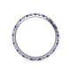5 - Audrey 2.00 mm Iolite and Lab Grown Diamond U Prong Eternity Band 