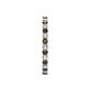 6 - Audrey 2.00 mm Smoky Quartz and Lab Grown Diamond U Prong Eternity Band 