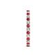 6 - Audrey 2.00 mm Ruby and Lab Grown Diamond U Prong Eternity Band 